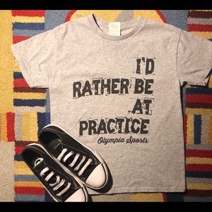 I’d rather be at practice grey T-shirt
